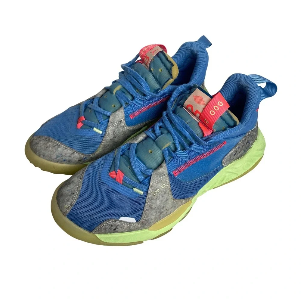 Jordan Delta Blue Beyond Lime Green Mens Sneakers‎ CZ7898-400 Size 10.5